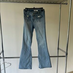 Garage Blue Flare Wide Leg Jeans
